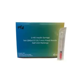 Jeringa Insulina 1 ml 29G x 1/2 Caja con 30