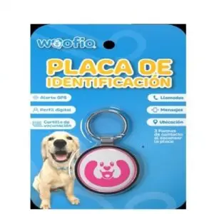 Placa de identificación GPS con QR Perro Hembra