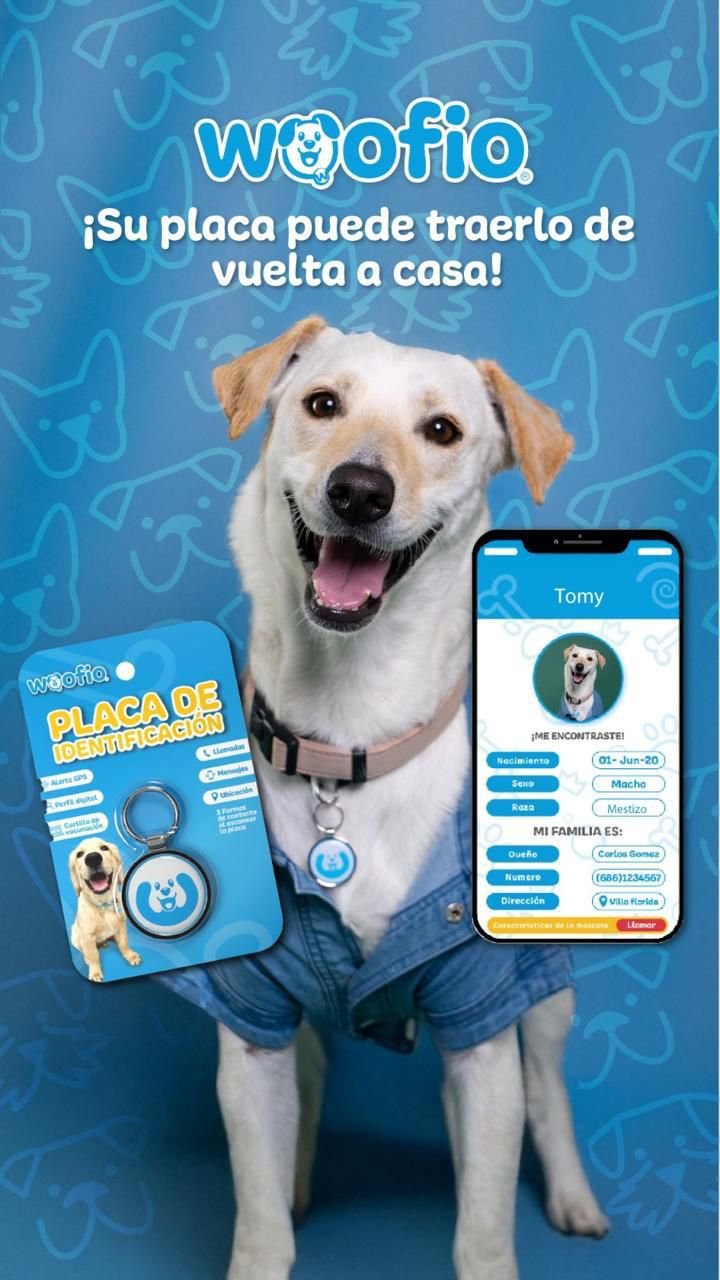 Placa de identificación GPS con QR Perro Hembra - Image 2